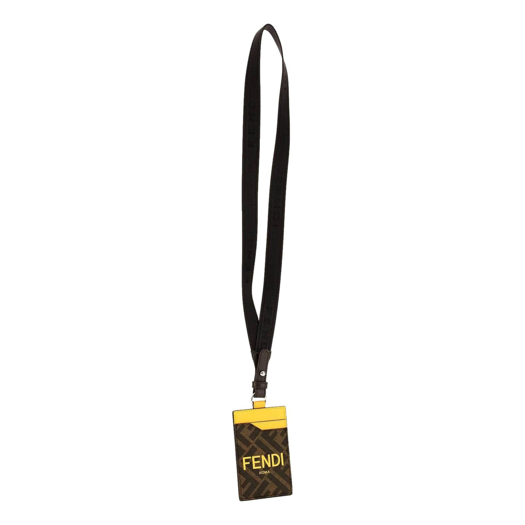 Fendi Zucca Canvas Cardholder Wallet Lanyard