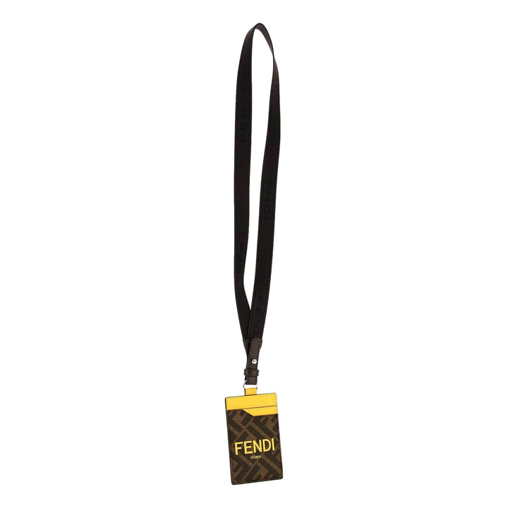 Fendi Zucca Canvas Cardholder Wallet Lanyard