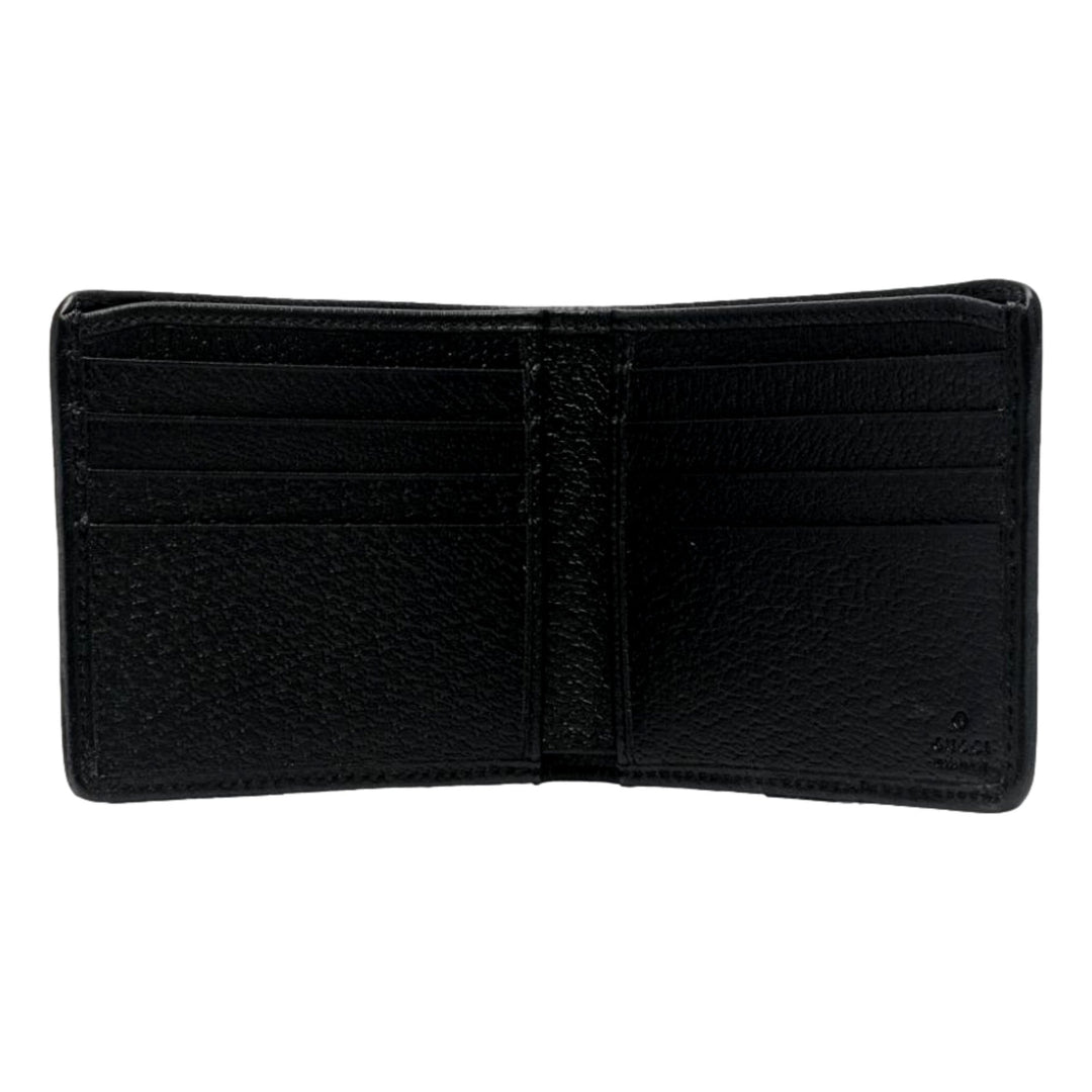 Gucci Jumbo GG Canvas Leather Black Bifold Wallet