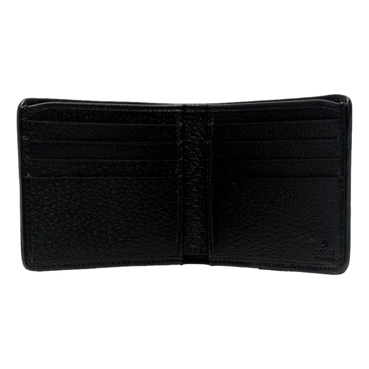 Gucci Jumbo GG Canvas Leather Black Bifold Wallet