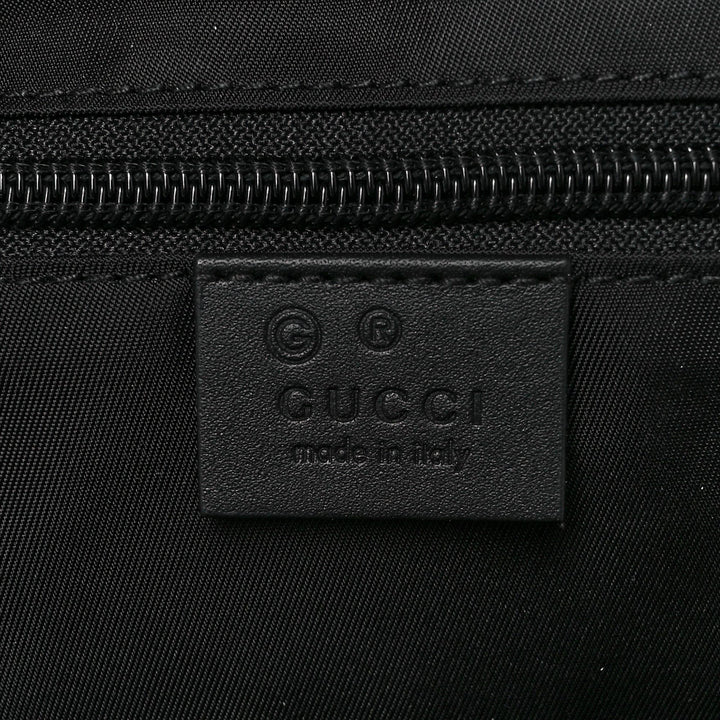 Gucci Black Canvas Web Stripe Backpack