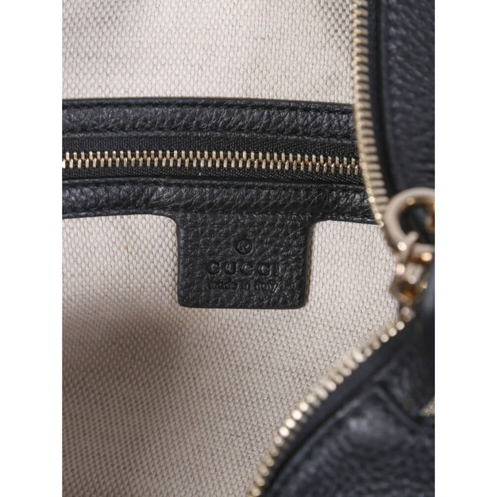 Gucci Black GG Disco Soho Leather Convertible Hobo Shoulder Bag