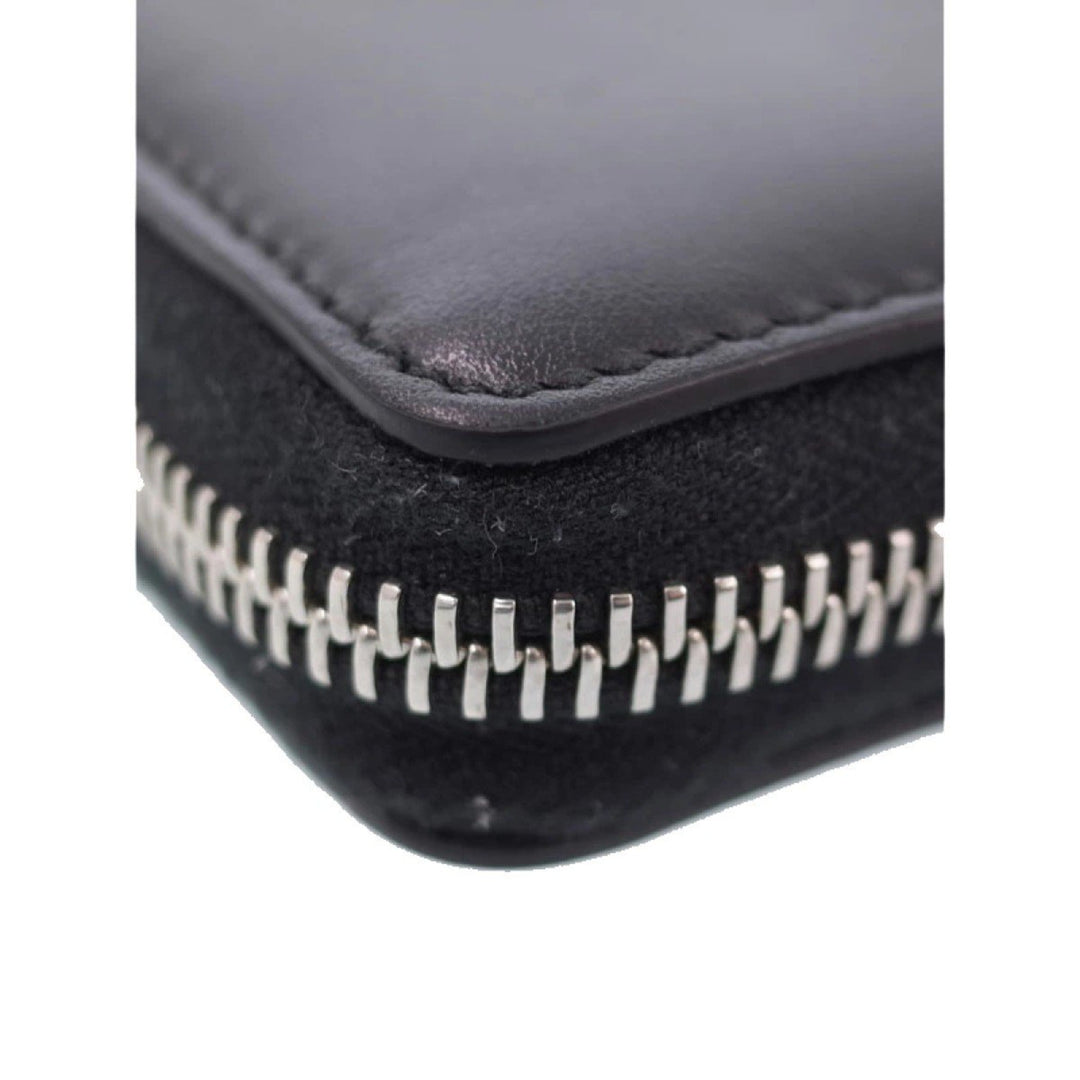 Gucci Black Leather Rainbow Blade Lightning Logo Long Wallet