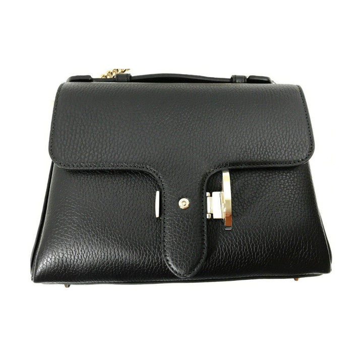 Gucci Interlocking G Black Calf Leather Chain Crossbody Bag Pre-owned