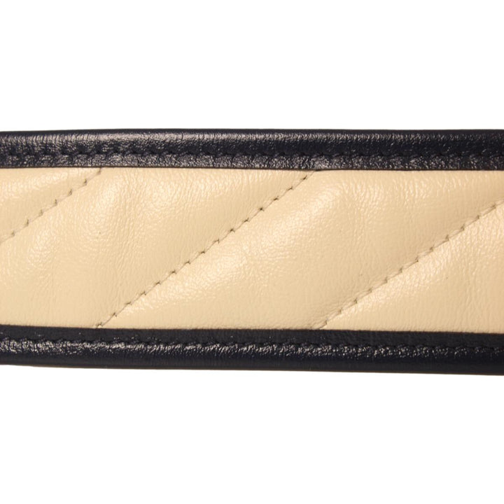 Gucci Marmont Torchon GG White Leather Belt Size 90/36 576202