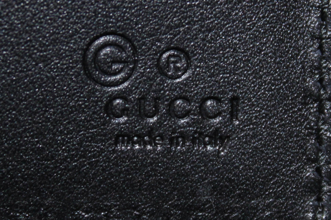 Gucci Mens Microguccissima GG Black Leather Bifold Wallet