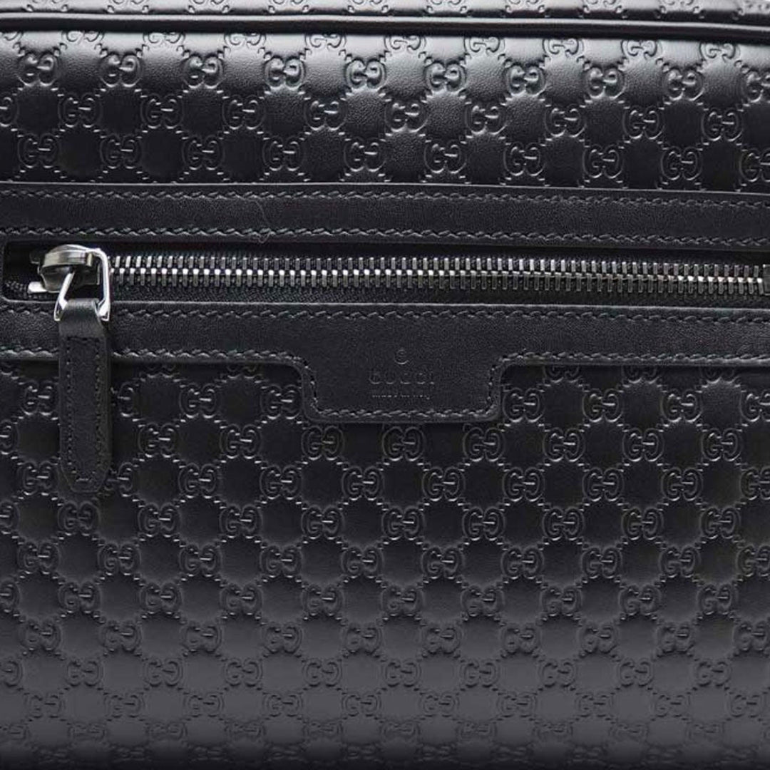 Gucci Mens Microguccissima Black Toiletry Bag