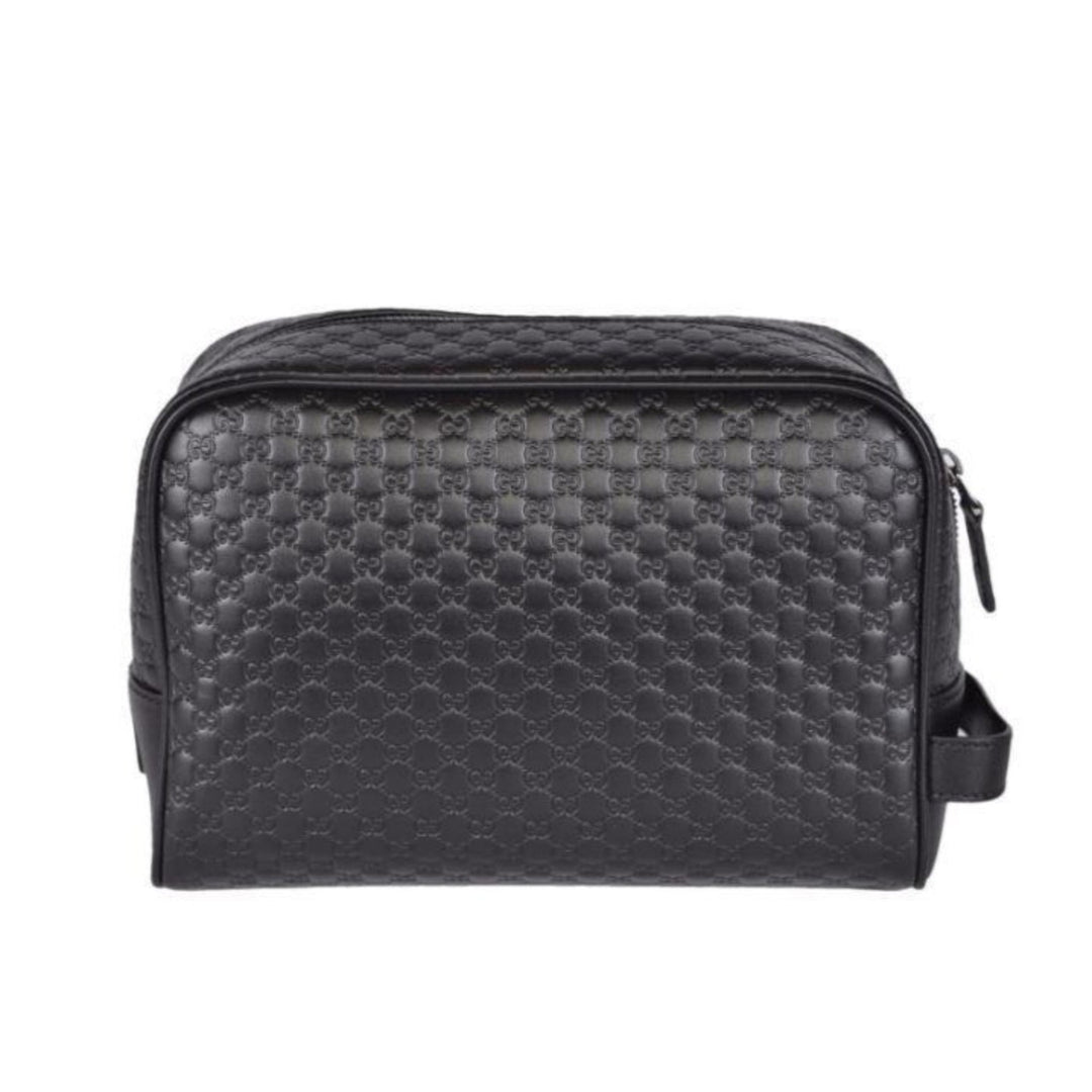 Gucci Mens Microguccissima Black Toiletry Bag