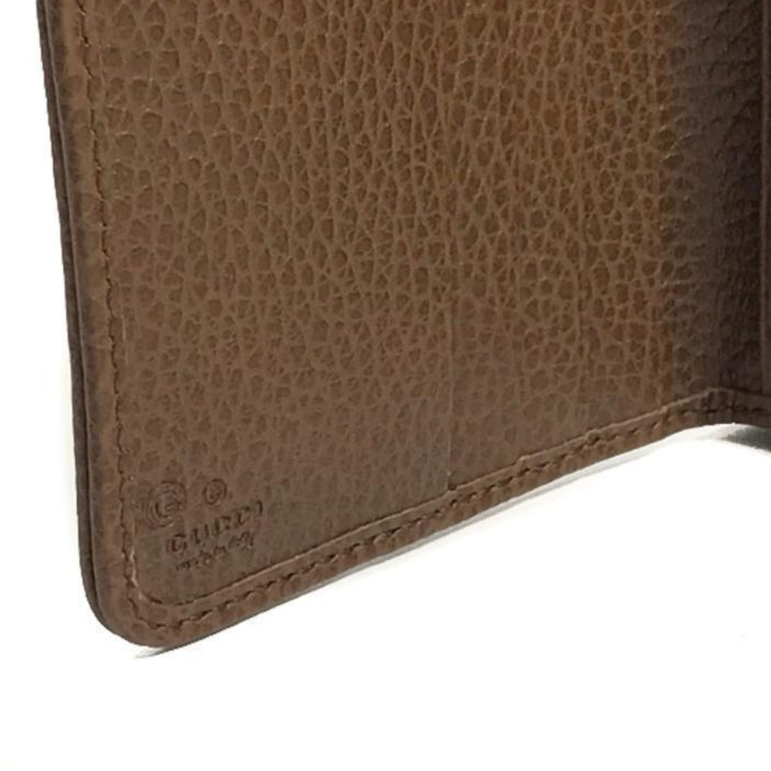 Gucci Beige Original GG Canvas Brown Leather Trim Wallet