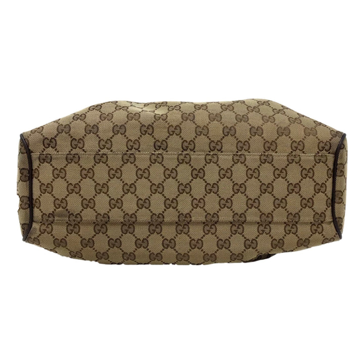 Gucci Monogram Medium Sukey Tote Beige Dark Brown