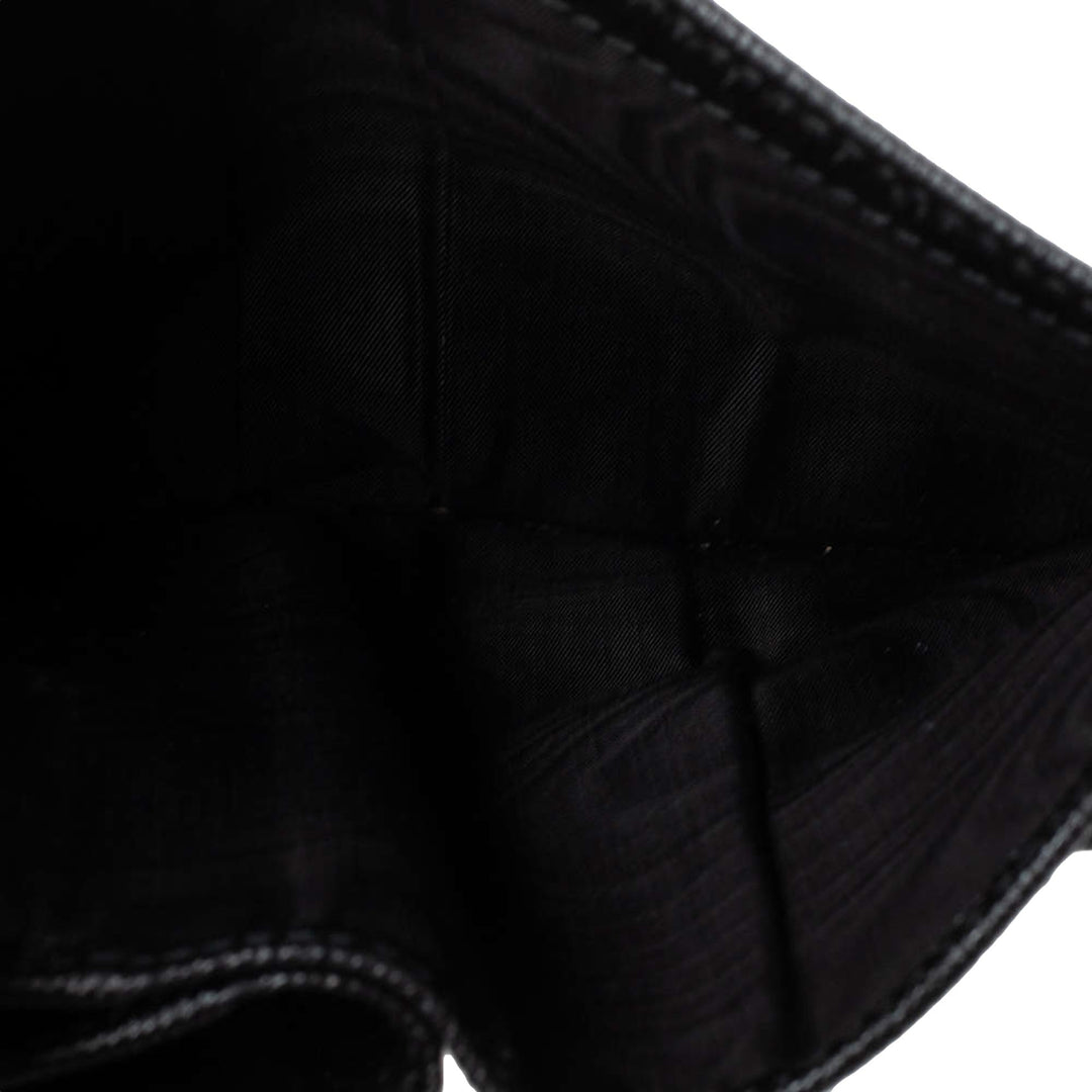 Prada Saffiano Leather Long Wallet Womens Nero Black and Gold