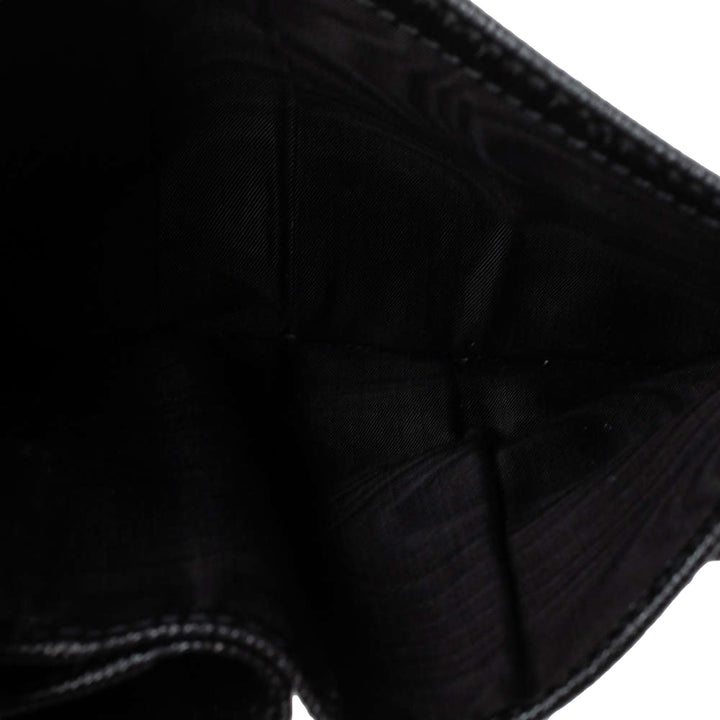 Prada Saffiano Leather Long Wallet Womens Nero Black and Gold