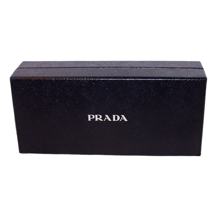 Prada Black Vitello Grain Leather Long Envelope Wallet