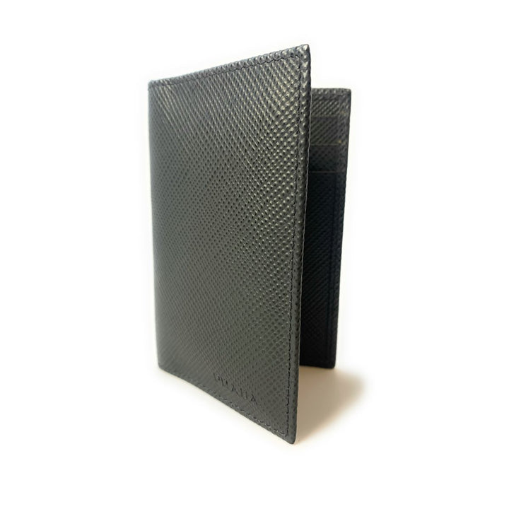Prada Men's Saffiano Anthracite Grey Leather Vertical Card Holder 2MC101