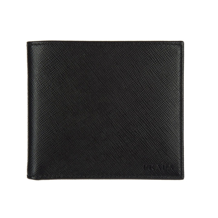 Prada Mens Nero Black Saffiano Leather Billfold Bifold Wallet