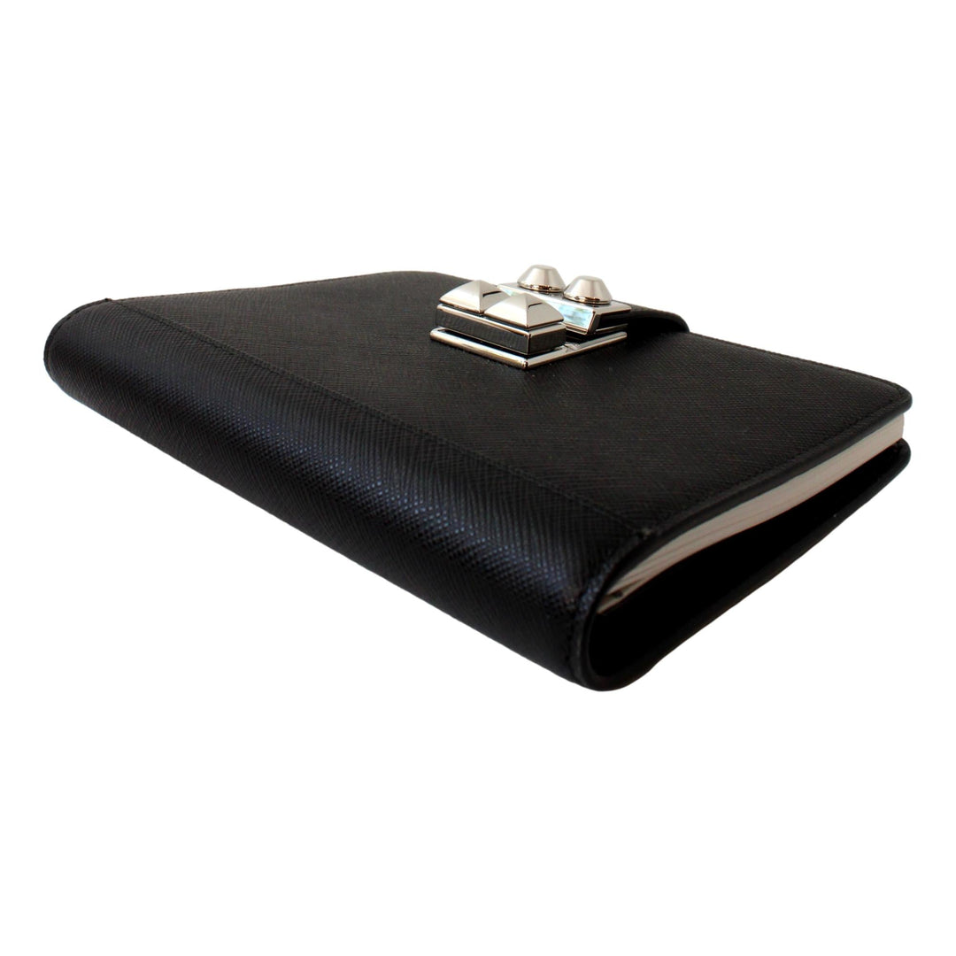 Prada Nero Black Saffiano Lock Journal