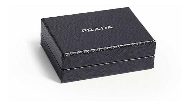 Prada Mens Bifold Black Vitello Micro Grain Leather Iconic Triangle Logo Wallet
