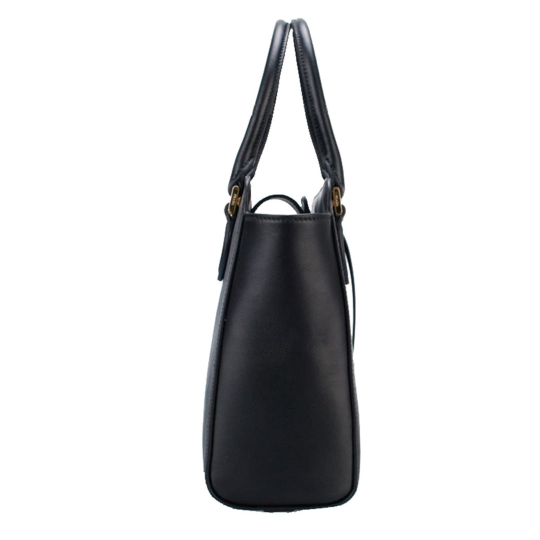 Prada Saffiano Borsa Black Leather Shoulder Tote Handbag