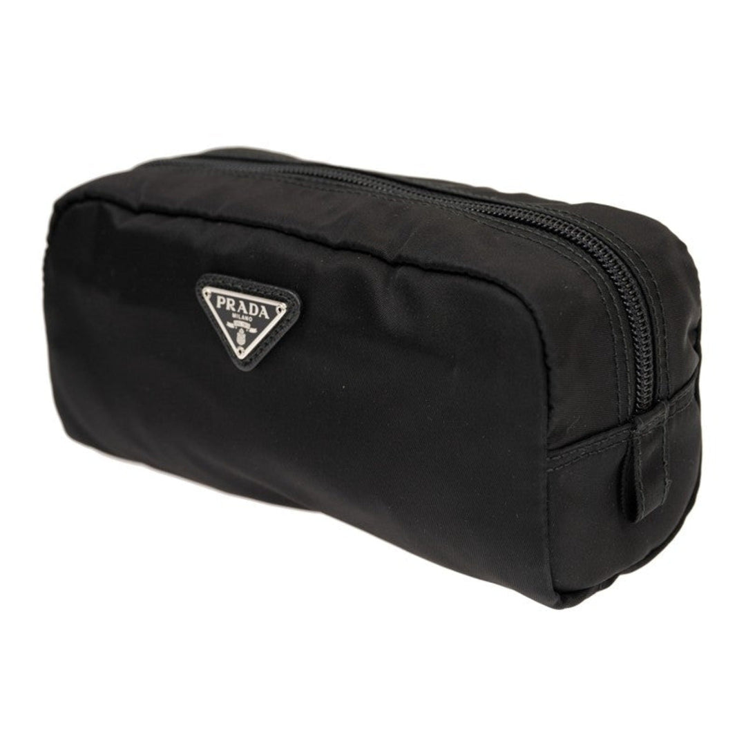 Prada Tessuto Nylon Black Cosmetic Case Necessaire Bag