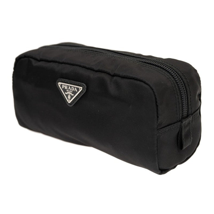 Prada Tessuto Nylon Black Cosmetic Case Necessaire Bag