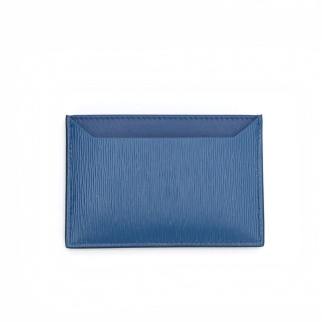 Prada Vitello Move Cobalt Blue Leather Small Card Case Wallet