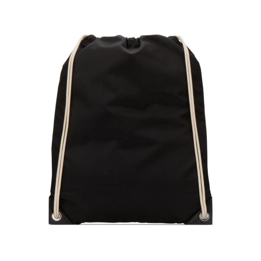 Prada Logo Zaino Black Tessuto Nylon Drawstring Sling Backpack