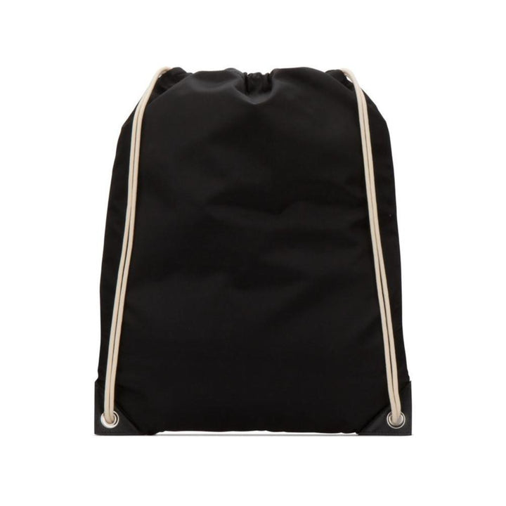 Prada Logo Zaino Black Tessuto Nylon Drawstring Sling Backpack