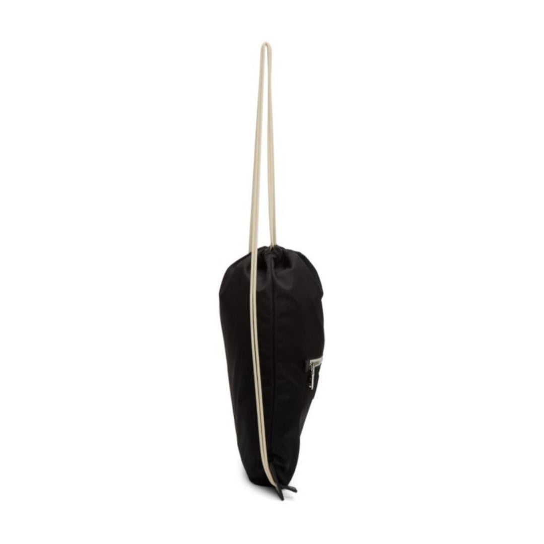Prada Logo Zaino Black Tessuto Nylon Drawstring Sling Backpack