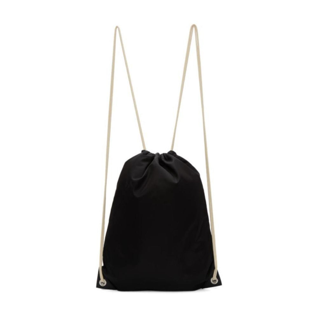 Prada Logo Zaino Black Tessuto Nylon Drawstring Sling Backpack