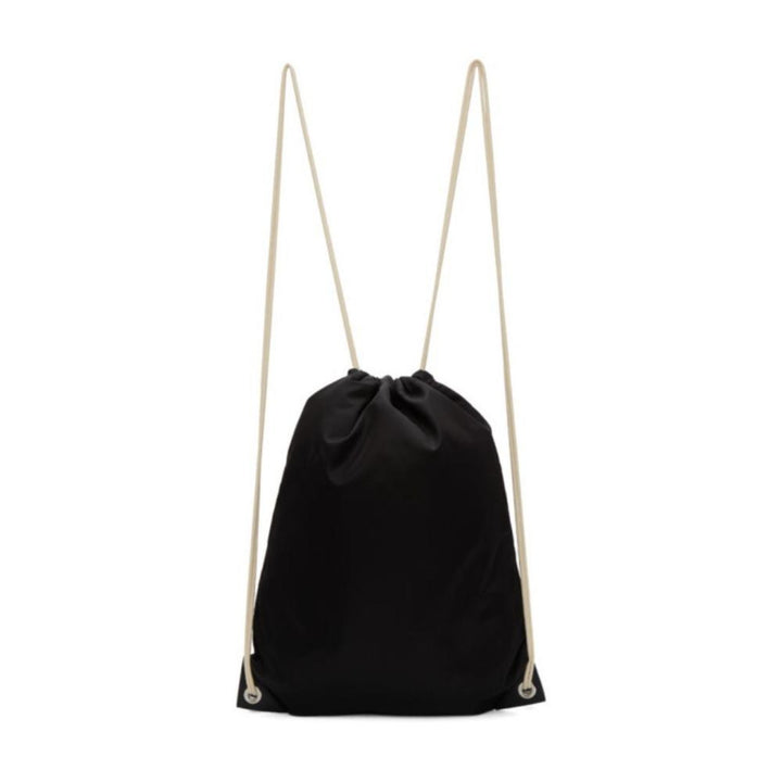 Prada Logo Zaino Black Tessuto Nylon Drawstring Sling Backpack