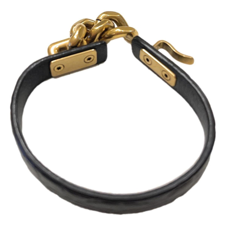 Saint Laurent Croc Embossed Chain Link Bracelet