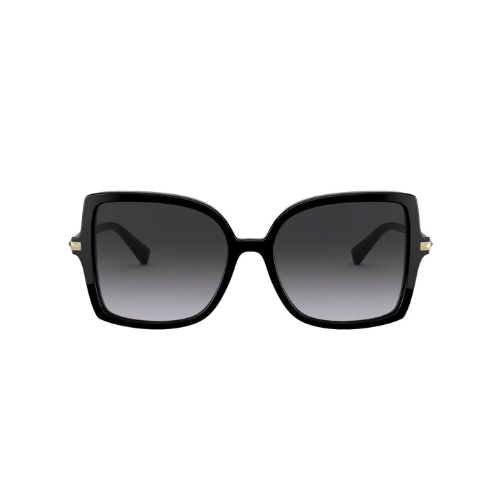 Valentino Garavani Black Studded Acetate and Titanium Sunglasses Size 56