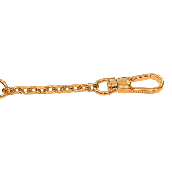 Versace La Medusa Pineapple Yellow Vitello Card Case Key Chain